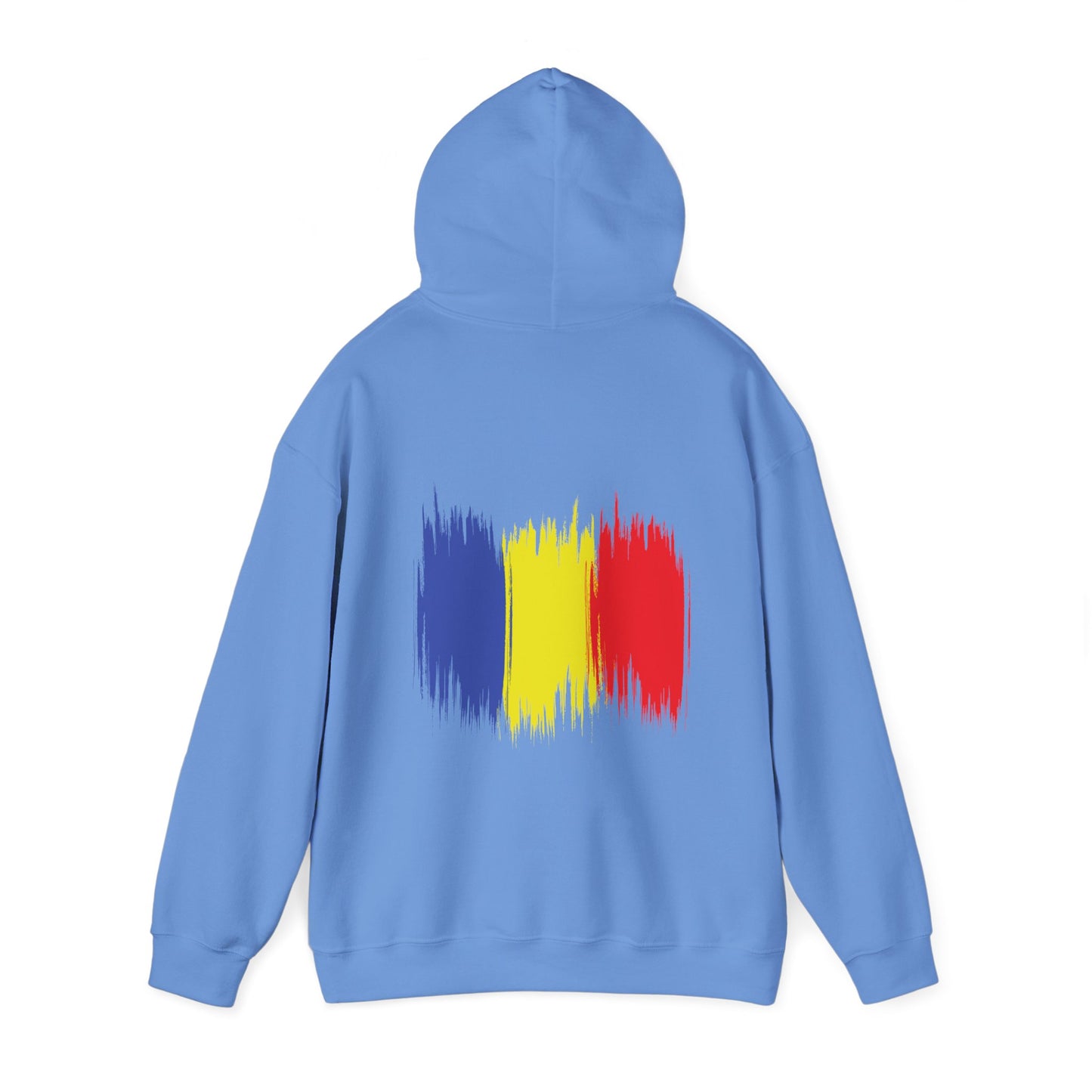 Hooded Sweatshirt with Balkan Princess Logo and Romanian Flag Design