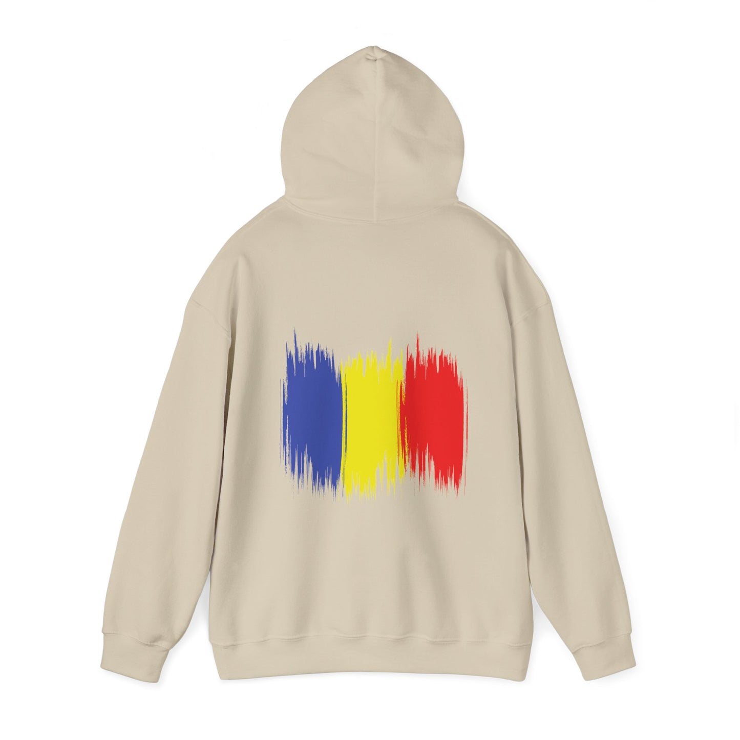 Hooded Sweatshirt with Balkan Princess Logo and Romanian Flag Design