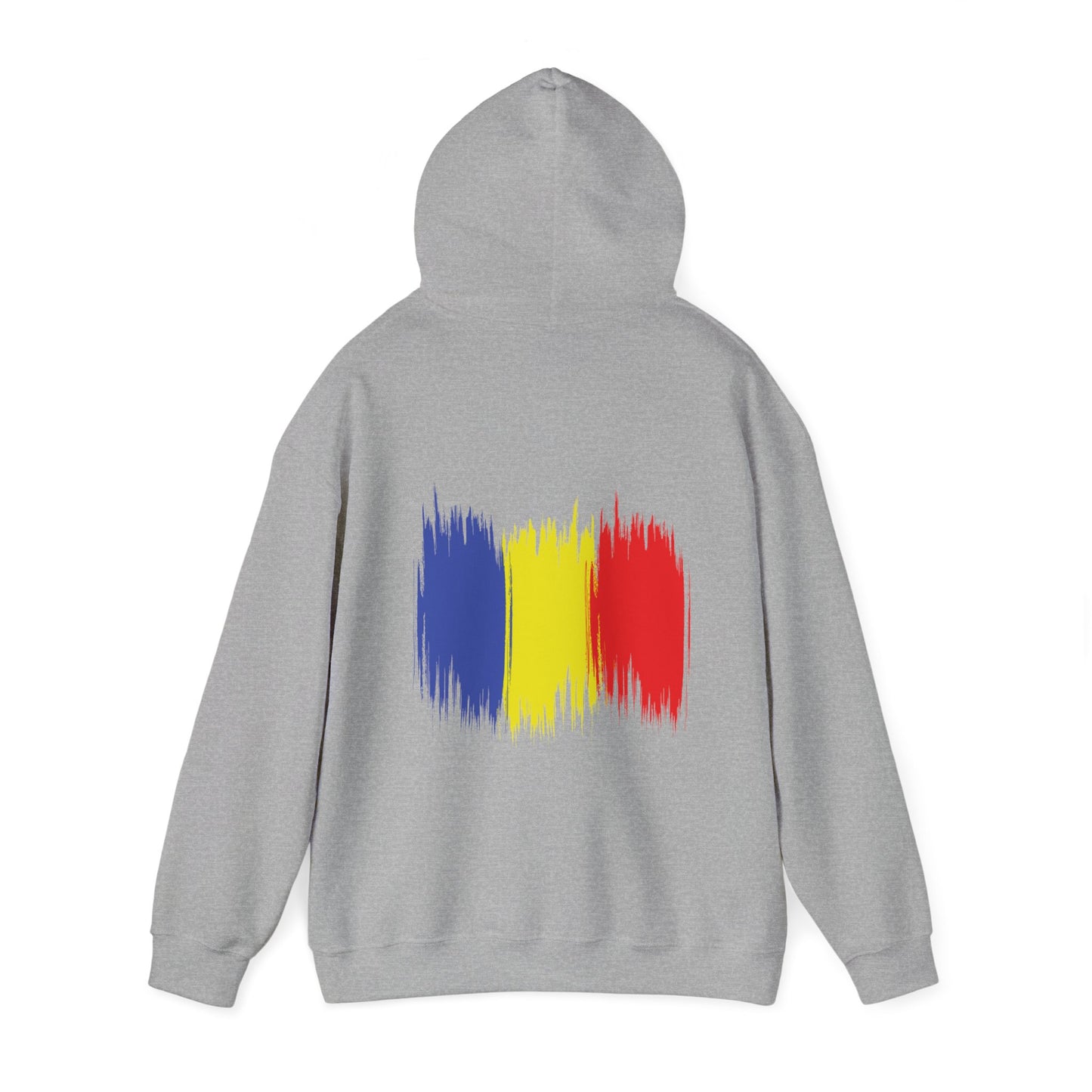 Hooded Sweatshirt with Balkan Princess Logo and Romanian Flag Design