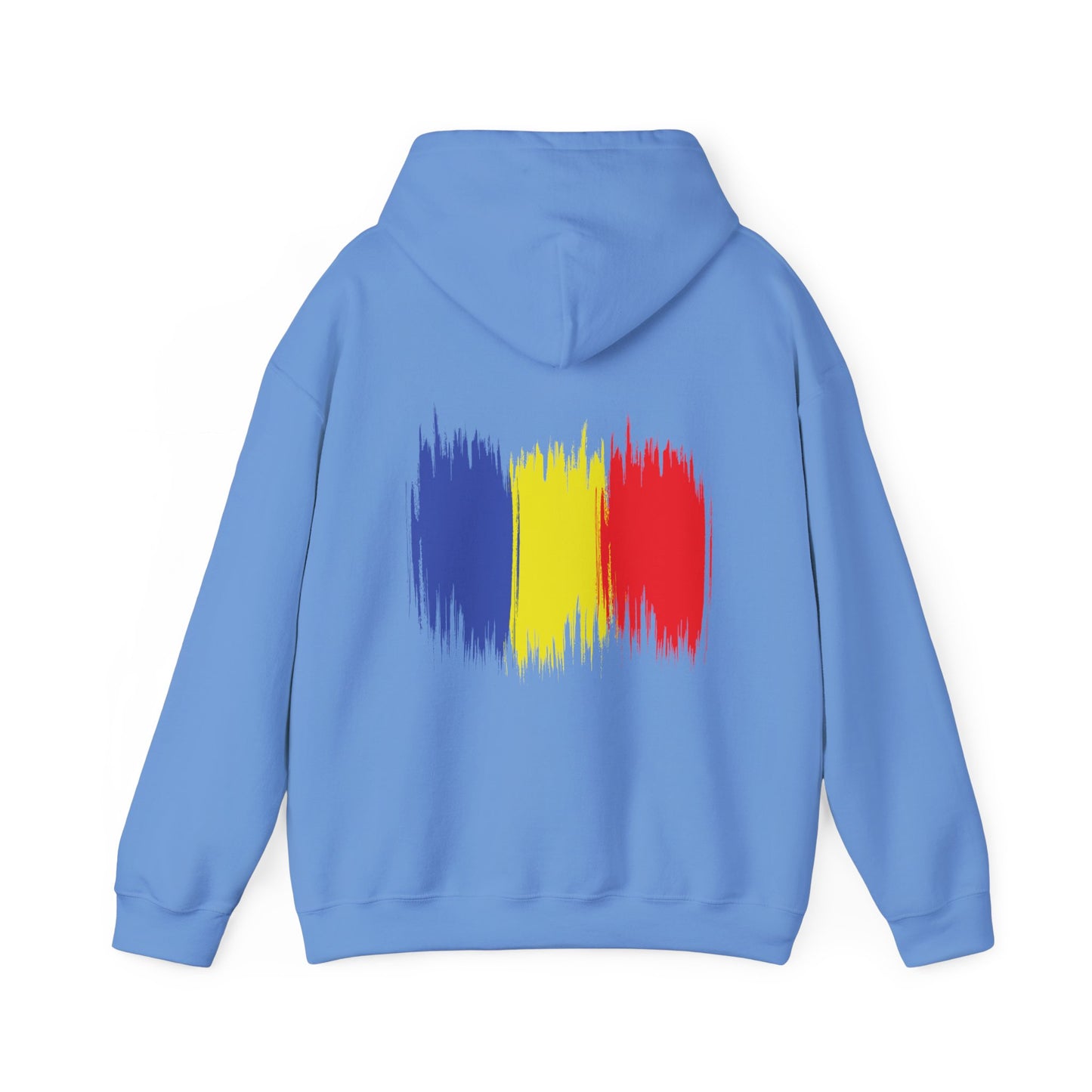 Hooded Sweatshirt with Balkan Princess Logo and Romanian Flag Design