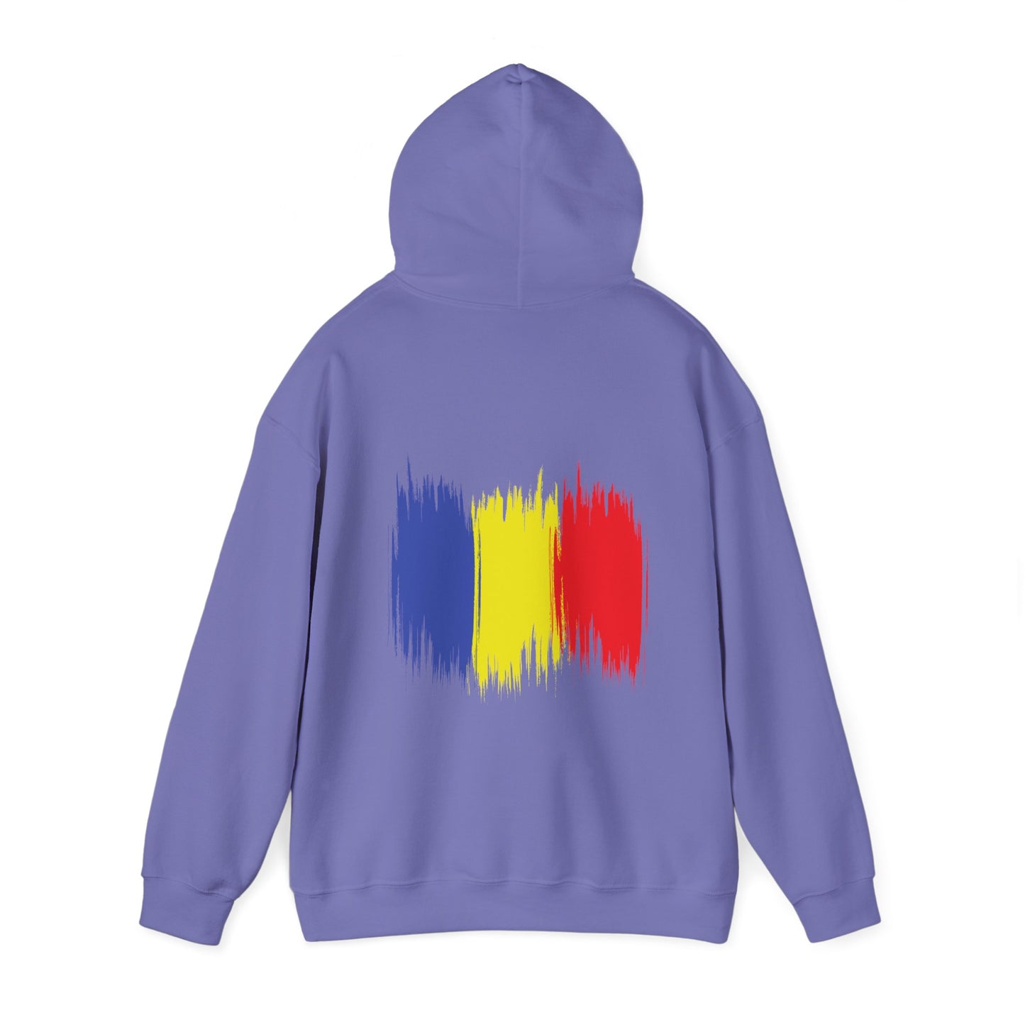 Hooded Sweatshirt with Balkan Princess Logo and Romanian Flag Design