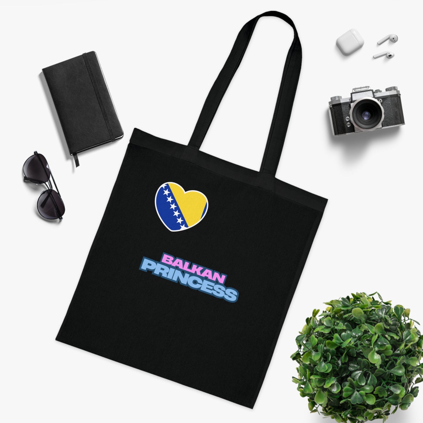 Bosnia&Herzegovina Cotton Tote Bag - Stylish Eco-Friendly Shopping & Everyday Use