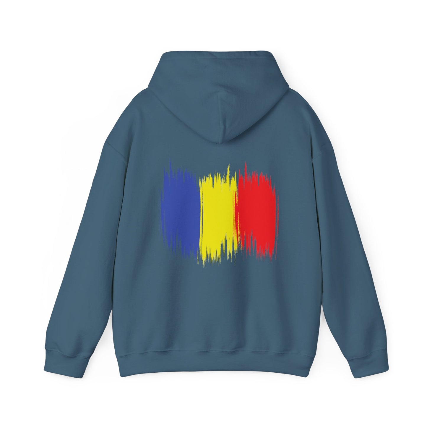 Hooded Sweatshirt with Balkan Princess Logo and Romanian Flag Design