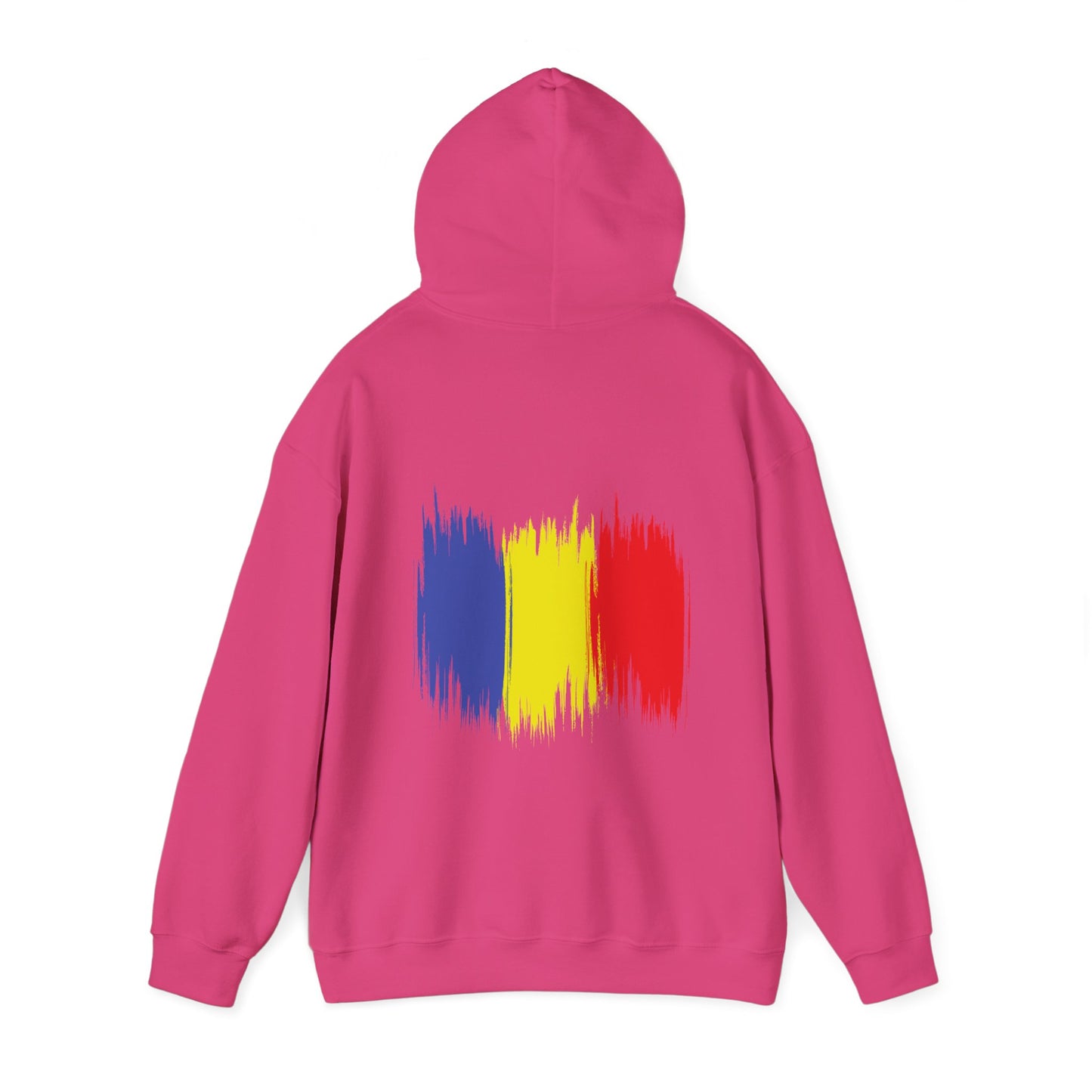 Hooded Sweatshirt with Balkan Princess Logo and Romanian Flag Design