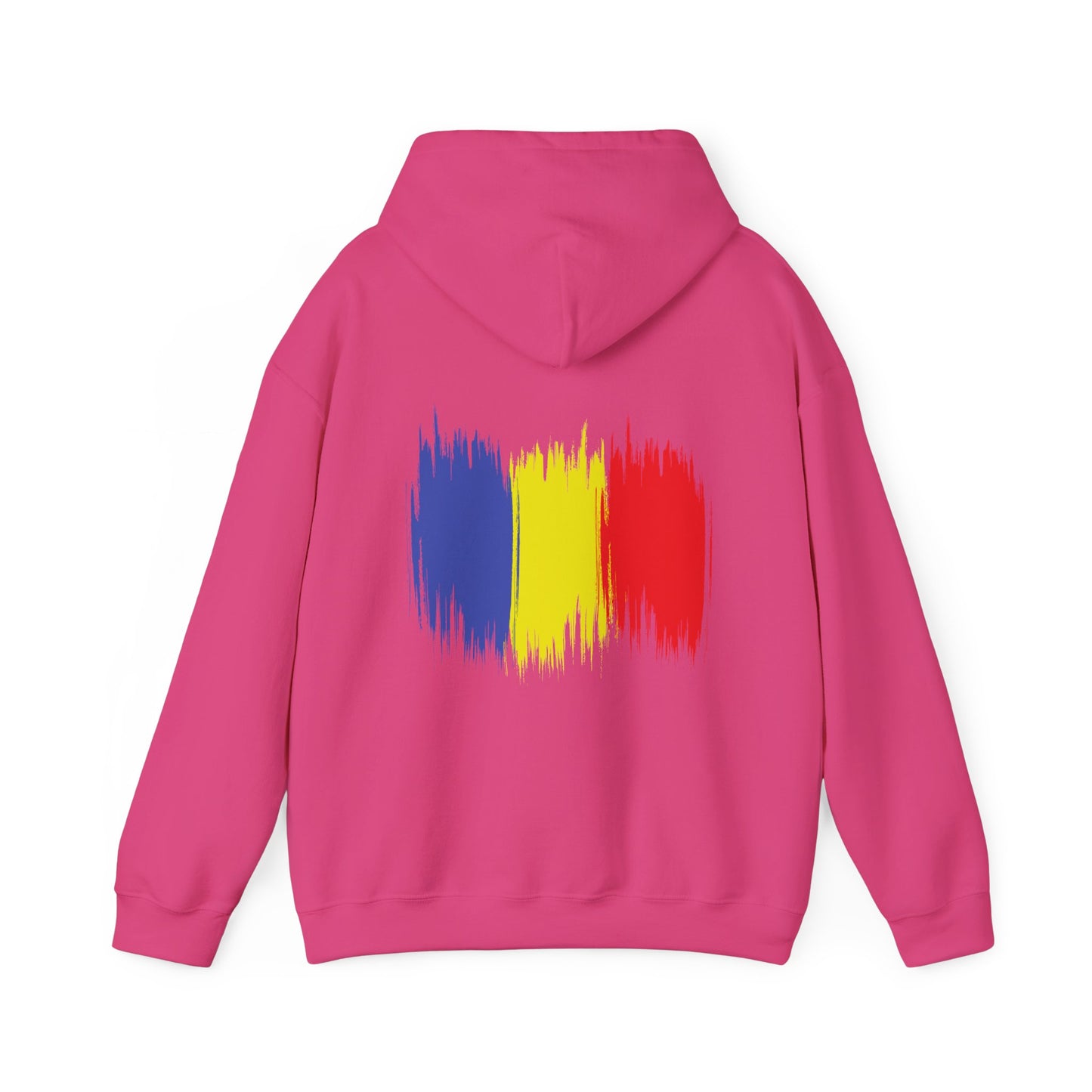 Hooded Sweatshirt with Balkan Princess Logo and Romanian Flag Design