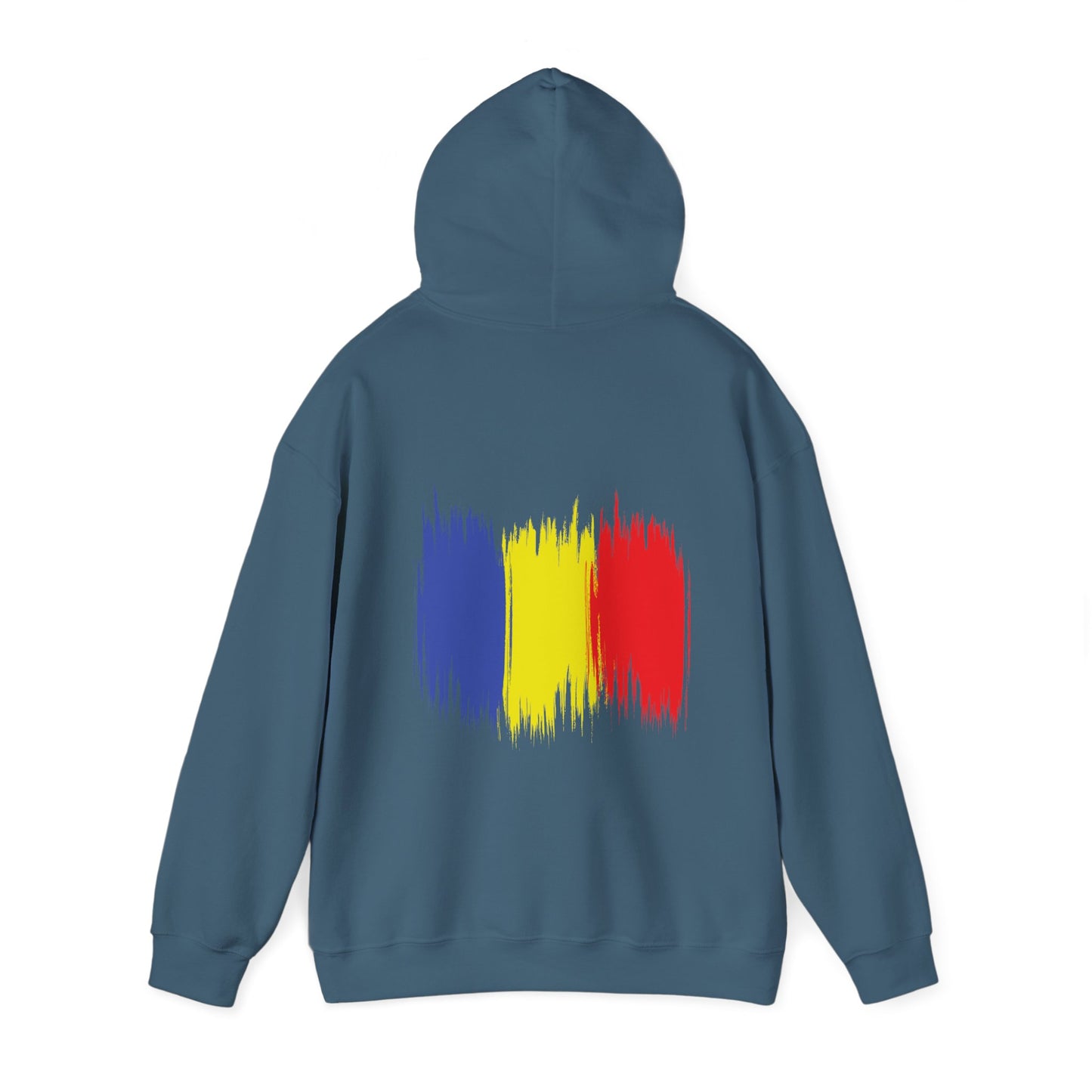 Hooded Sweatshirt with Balkan Princess Logo and Romanian Flag Design